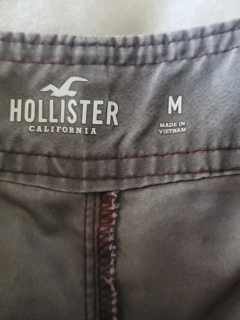 Vintage‎ Hollister Board Shorts Mens Sz Medium Swim Trunks 90s Y2k Gray Maroon